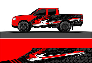 Car wrap graphic racing abstract strip and background for car wrap and vinyl sticker - Vector
