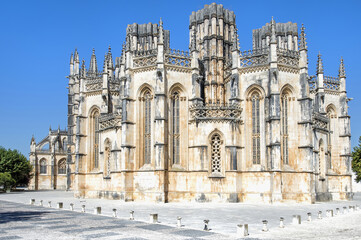 Fototapeta na wymiar Dominican abbey of Santa Maria de Vitoria, Batalha, Estremadura and Ribatejo Province, Portugal