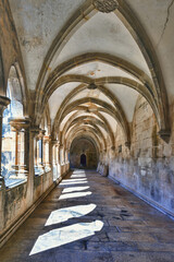 Fototapeta na wymiar Dominican abbey of Santa Maria de Vitoria, King Don Alfonso V cloister, Batalha, Estremadura and Ribatejo Province, Portugal