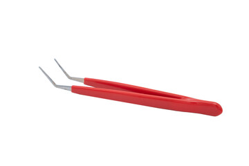 Tweezers on White Background