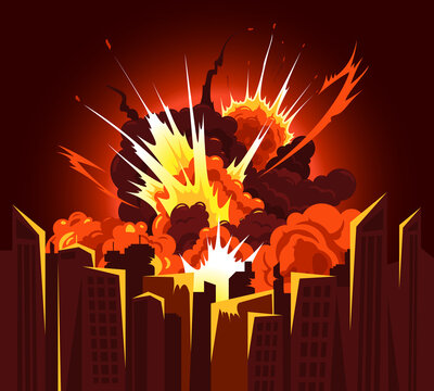 Bomb Explosion City Composition