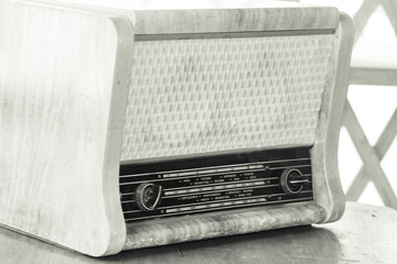Old Soviet Vintage Antique Retro Radio with Vinyl Disc Player