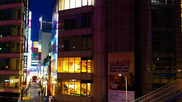 東京ハイパーラプス　新宿夜景　コロナ禍　2021年2月　緊急事態宣言延長でも賑わう街並