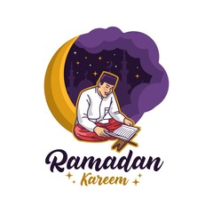 muslim ramadan vector flat design