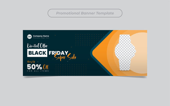 Web ad banners template with image place modern layout