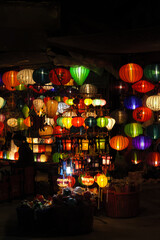 Hoi An the city of lanterns in the evening walking through the streets