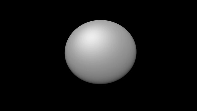 A white ball on a black background in 3d. Round clean blank shape.