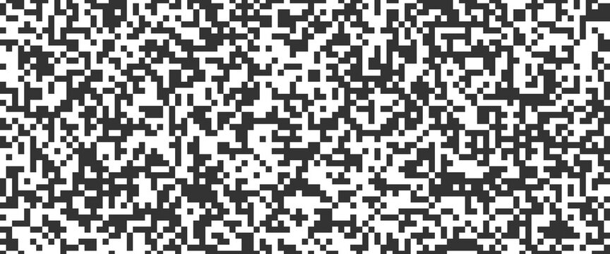 Horizontal vector background in the style of a QR code