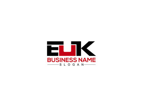 Letter EUK Logo Icon Design For New Business