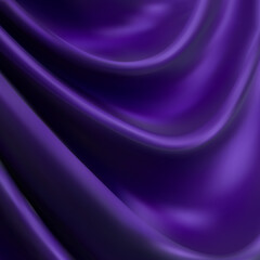 Obraz premium violet Satin Silky Cloth Fabric Textile Drape with Crease Wavy Folds background.With soft waves and,waving in the wind Texture of crumpled paper. object ,illustration