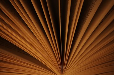 Abstract photo of book pages in the dark