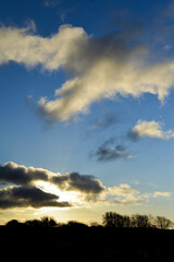 Sunrise sunset in the sky clouds Cornwall 