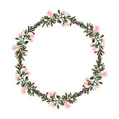 Watercolor hand painted floral illustration