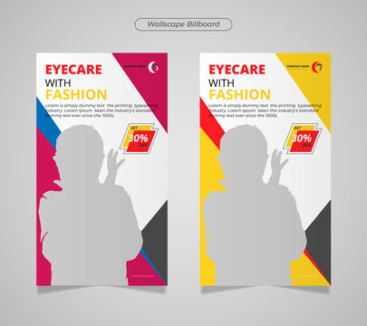 Billboard design template for outdoor advertising, posting photos and text, Modern business concept