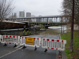 The Seine river in flood the saturday 6th February 2021.