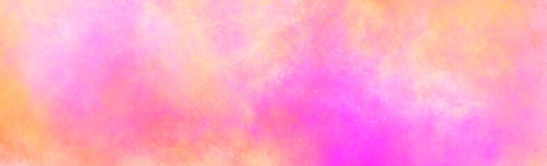 Abstract Pink and yellow water color banner background . Colorful smooth illustration