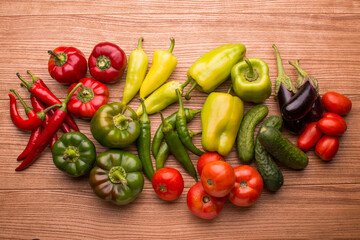 background with hot pepper. different varieties of pepper - chili, green, Bulgarian. spicy.