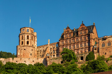 Fototapeta na wymiar Heidelberg renaissance castle on Konigstuhl hill, Germany