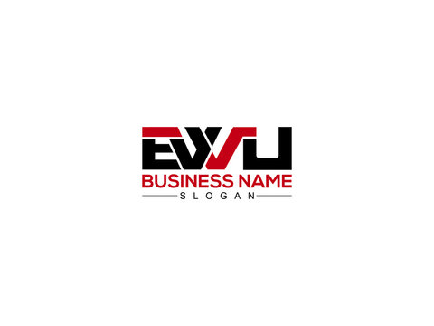 EWU Logo Letter Vector For Brand