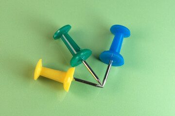 Minimalistic composition on a green background