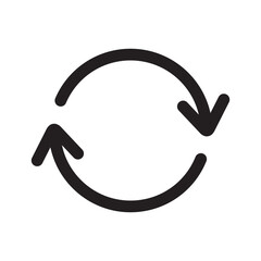 Update outline icon isolated on white background