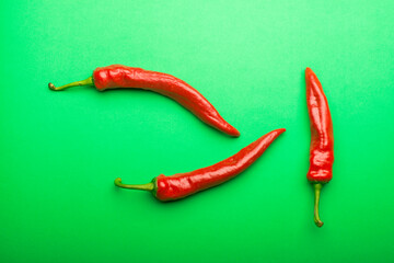 background with hot pepper. different varieties of pepper - chili, green, Bulgarian. spicy.