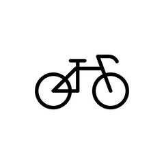 Outline Vector Icon Bike Isolated On A White Background. Bike Icon Sign