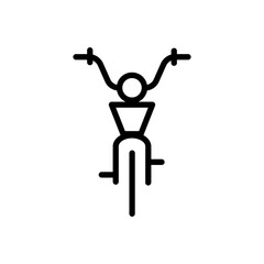 Outline Vector Icon Bike Isolated On A White Background. Bike Icon Sign
