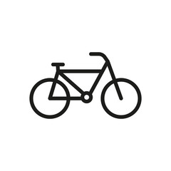 Fototapeta premium Outline Vector Icon Bike Isolated On A White Background. Bike Icon Sign