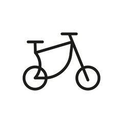 Outline Vector Icon Bike Isolated On A White Background. Bike Icon Sign