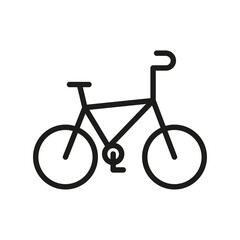 Outline Vector Icon Bike Isolated On A White Background. Bike Icon Sign