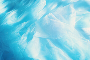 Obraz premium Vintage pastel blue tulle chiffon texture background with shadows