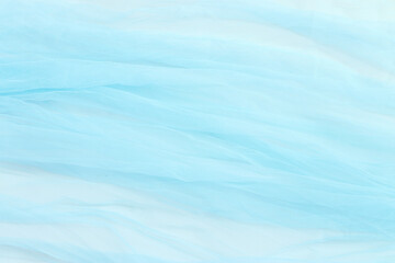 Obraz premium Vintage pastel blue tulle chiffon texture background