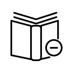 Book Line Icon Sign Symbol Vector