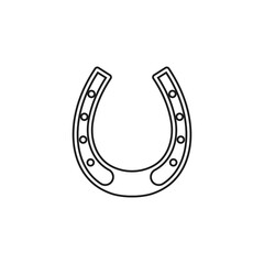 Horseshoe icon. Line style. Vector. 