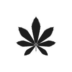 Marijuana icon. Vector. Flat design.