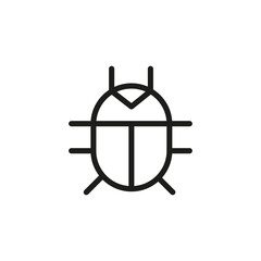 Outline Bug Line Icons Isolated On A White Background. Box Icons Sign