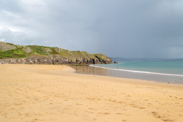 Beautiful and rocky coast in Wales. 