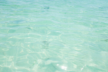 Turquoise sea water at Bahía Inglesa beach, Calera, Chile.