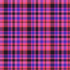 Plaid seamless pattern. Vector background of textile ornament. Flat fabric design.