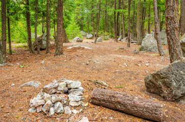 View at Hiking Trail in Park in Vancouver, Canada.