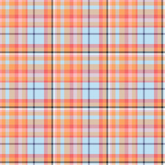 Plaid seamless pattern. Vector background of textile ornament. Flat fabric design.