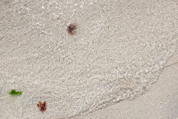Sea water and sand of Bahia Inglesa beach, Caldera, Chile