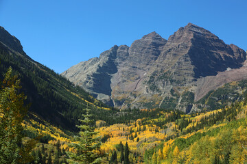 Maroon Bells and the valley , Colorado