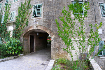 Fototapeta na wymiar Architectural detail in Omis, Croatia, Europe