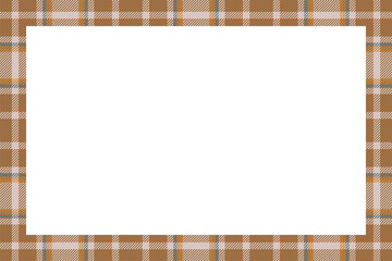 Vintage frame vector. Scottish border pattern retro style. Tartan plaid ornament.