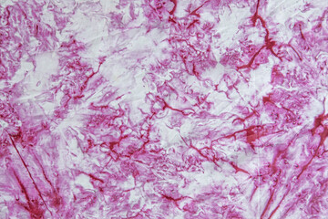 Pink Brush. Colorful Dirty Draw Print. Pink Aquarelle Background. Pink Tie Dye Grunge. Pink Bleach Dye Effect. Multicolor