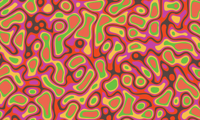 Psychedelic abstract vector background with hippie colors.