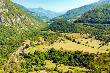 Naklejka na ściany i meble high mountains in summer are in Montenegro