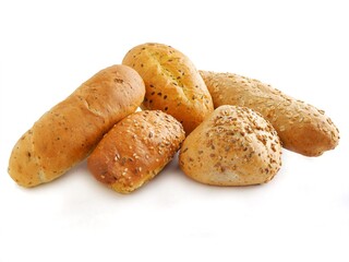 various rolls with grains for breakfast